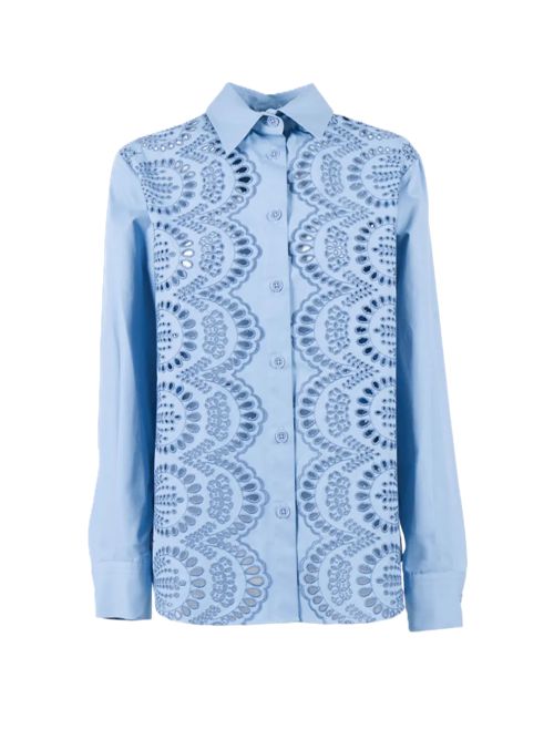 P.A.R.O.S.H.Camicia con cut-out cannes sangallo P.a.r.o.s.h. | D381301011 AZZURRO